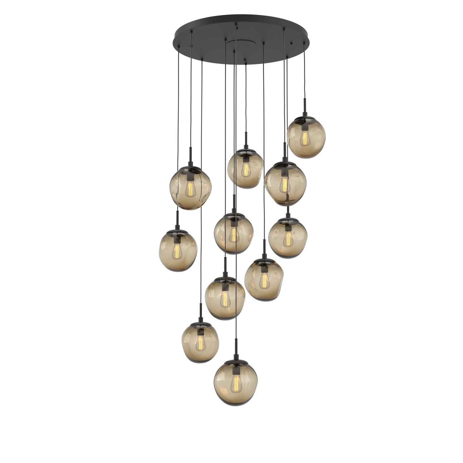 Hammerton Studio - CHB0062-11-MB-B-C01-E2 - 11 Light Pendant - Aster - Matte Black