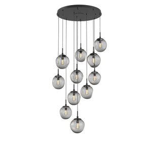 Hammerton Studio - CHB0062-11-MB-S-C01-E2 - 11 Light Pendant - Aster - Matte Black