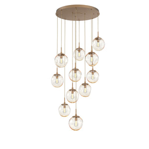 Hammerton Studio - CHB0062-11-NB-A-C01-E2 - 11 Light Pendant - Aster - Novel Brass