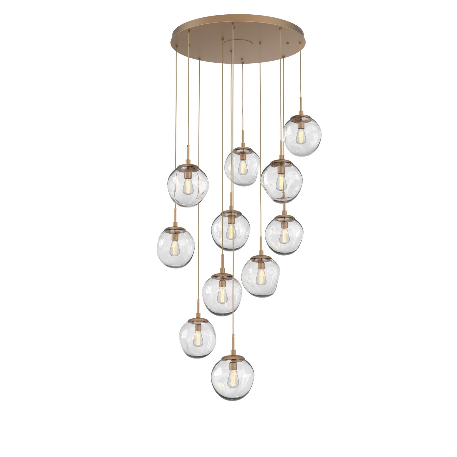 Hammerton Studio - CHB0062-11-NB-C-C01-E2 - 11 Light Pendant - Aster - Novel Brass