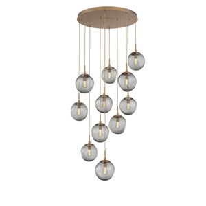 Hammerton Studio - CHB0062-11-NB-S-C01-E2 - 11 Light Pendant - Aster - Novel Brass