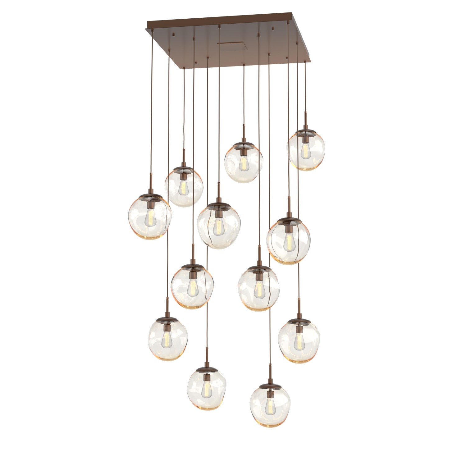 Hammerton Studio - CHB0062-12-BB-A-C01-E2 - 12 Light Pendant - Aster - Burnished Bronze