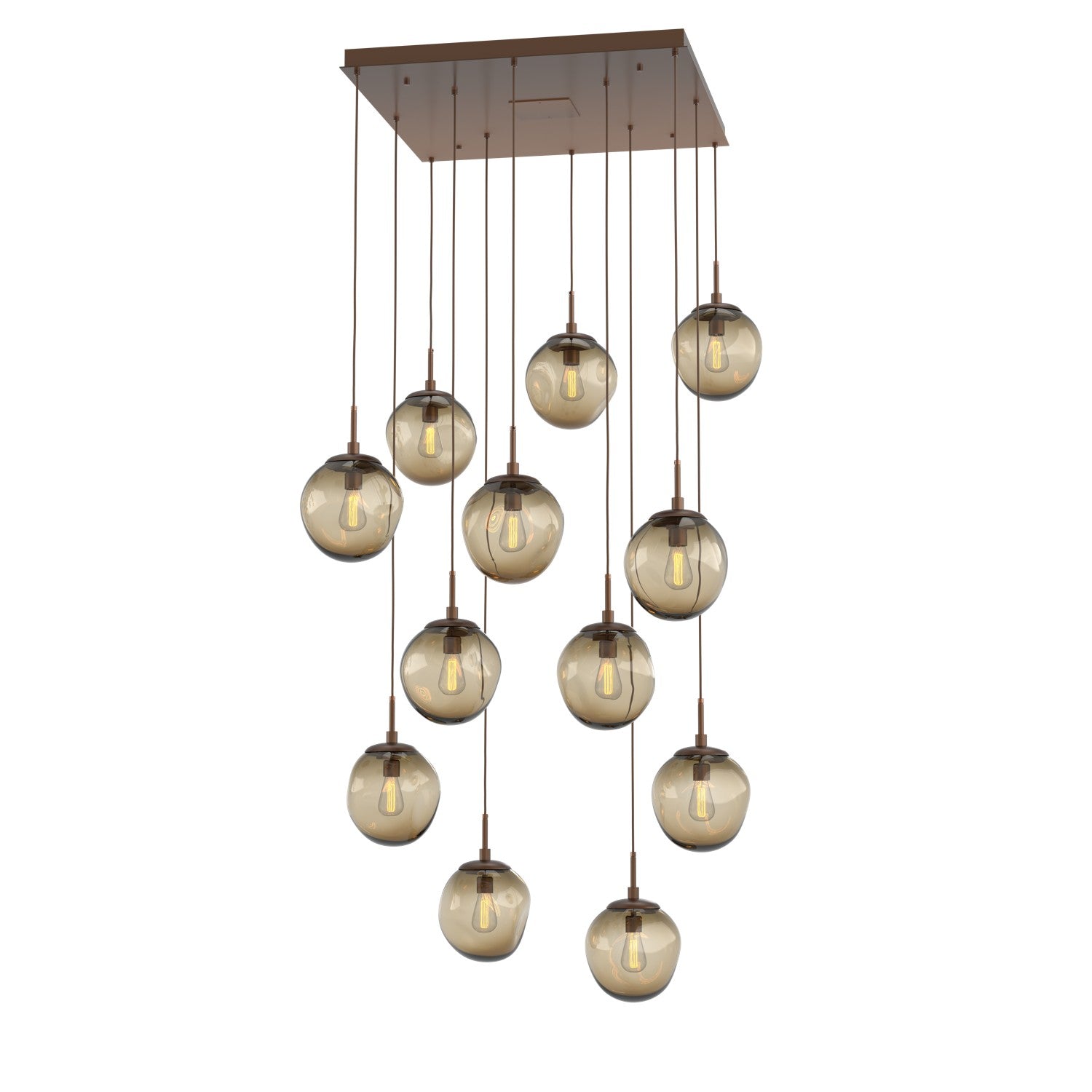 Hammerton Studio - CHB0062-12-BB-B-C01-E2 - 12 Light Pendant - Aster - Burnished Bronze