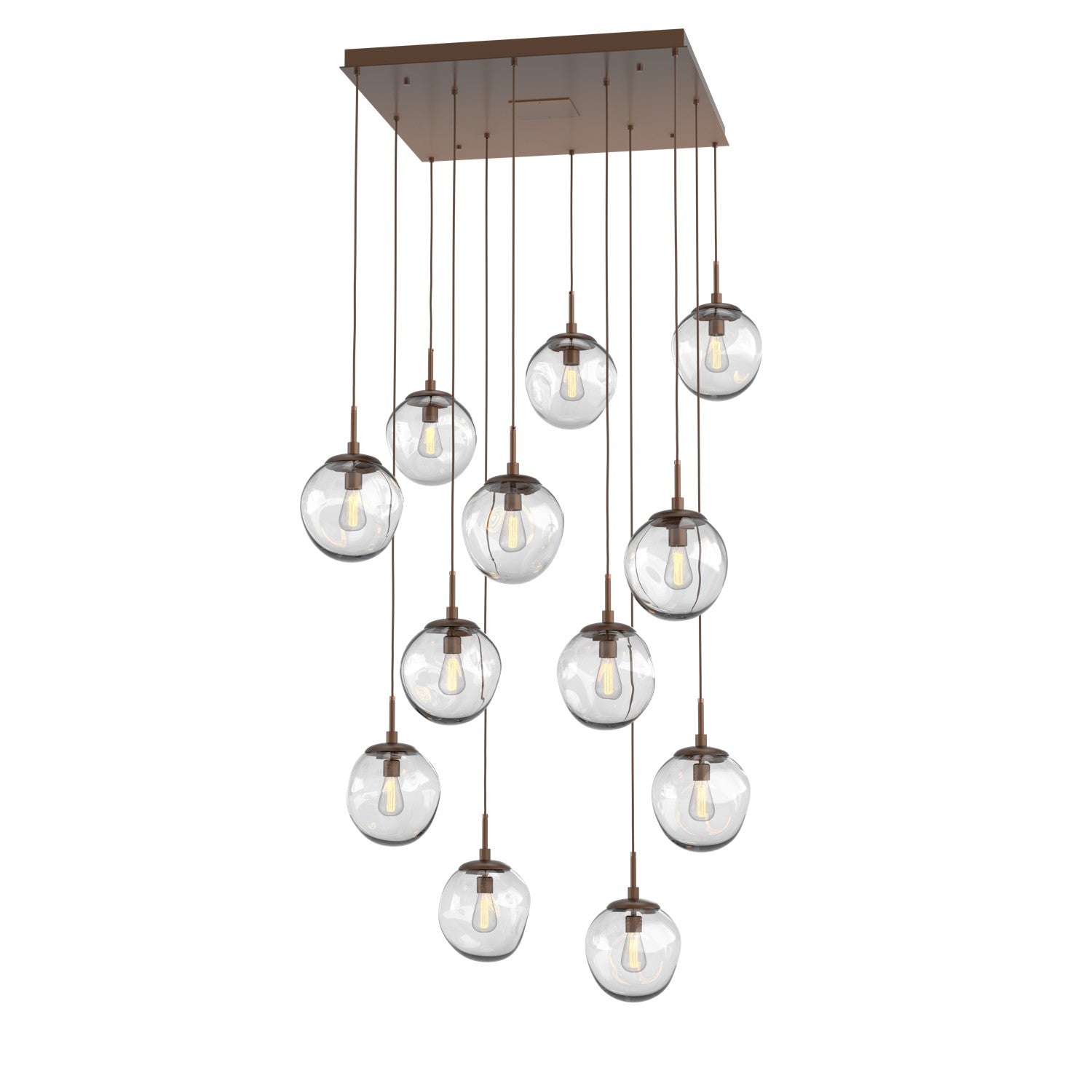 Hammerton Studio - CHB0062-12-BB-C-C01-E2 - 12 Light Pendant - Aster - Burnished Bronze