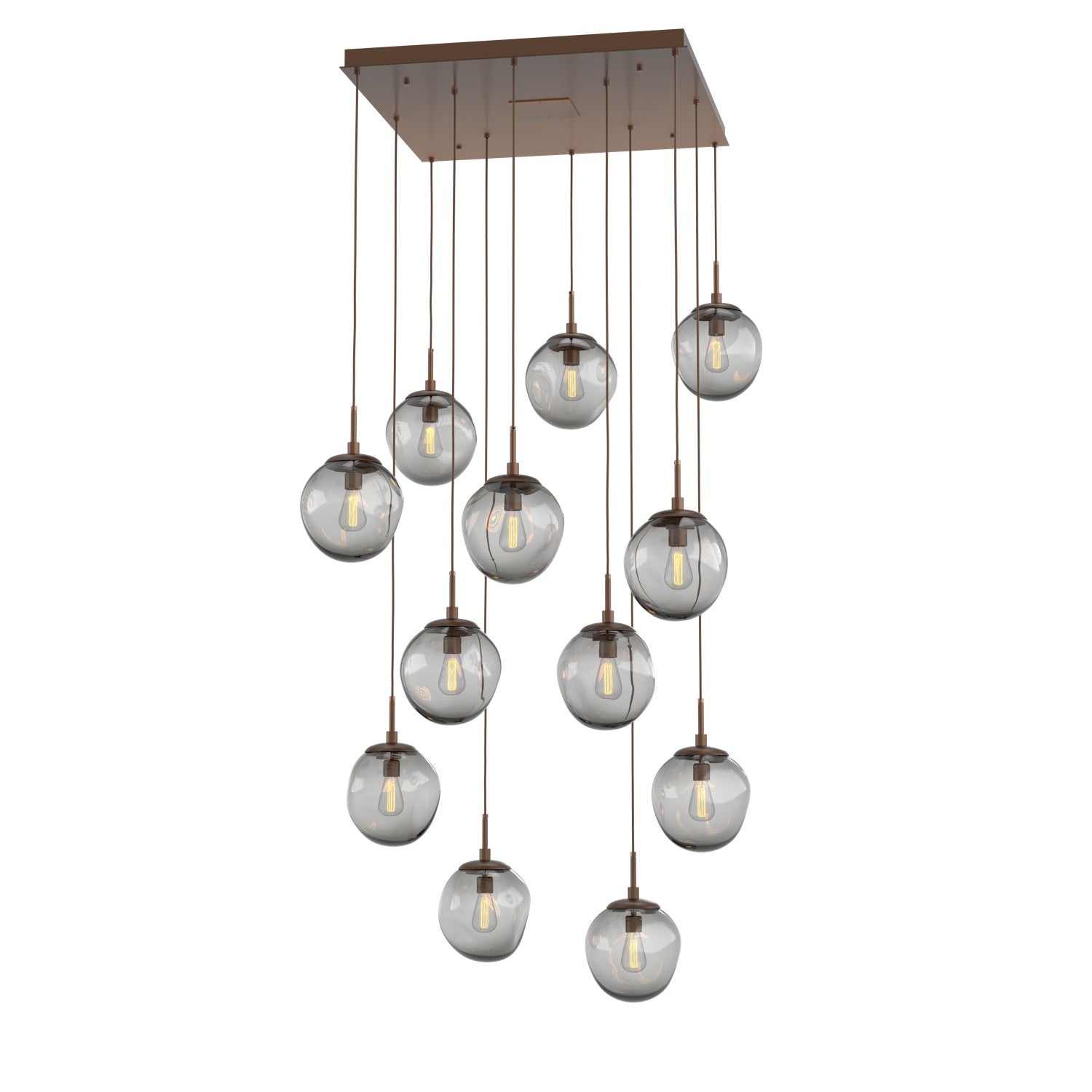 Hammerton Studio - CHB0062-12-BB-S-C01-E2 - 12 Light Pendant - Aster - Burnished Bronze