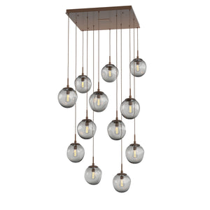 Hammerton Studio - CHB0062-12-BB-S-C01-E2 - 12 Light Pendant - Aster - Burnished Bronze