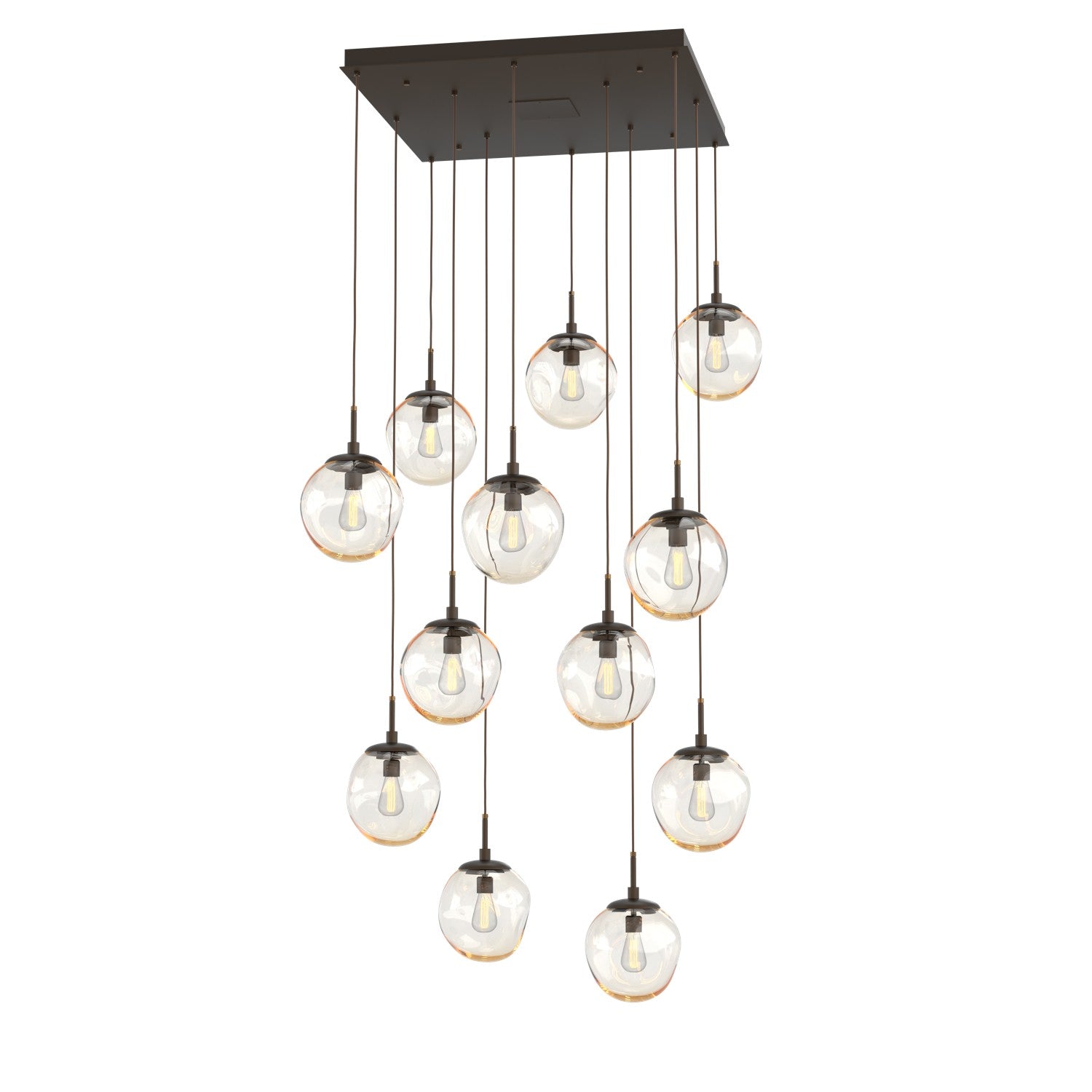 Hammerton Studio - CHB0062-12-FB-A-C01-E2 - 12 Light Pendant - Aster - Flat Bronze