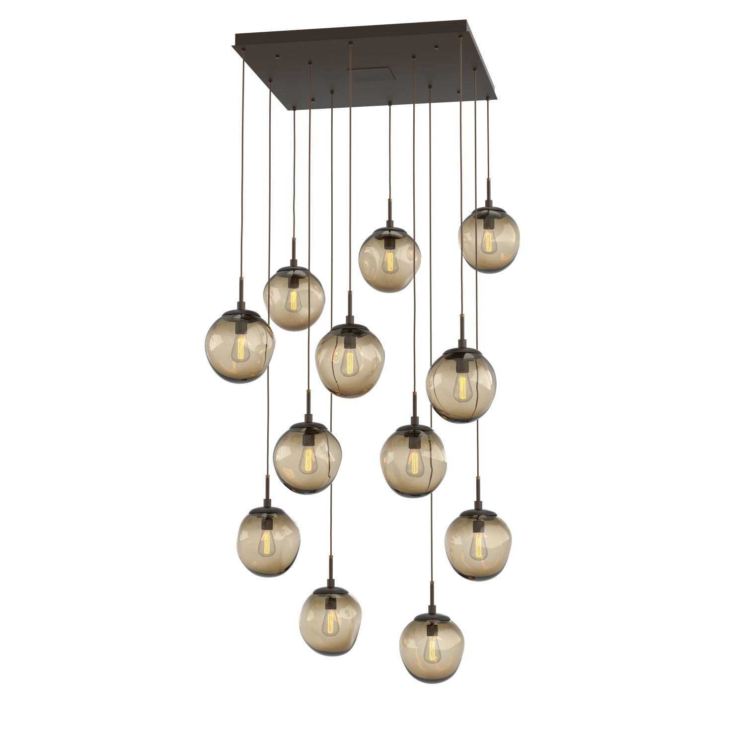 Hammerton Studio - CHB0062-12-FB-B-C01-E2 - 12 Light Pendant - Aster - Flat Bronze