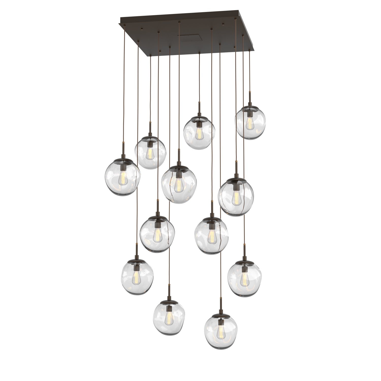 Hammerton Studio - CHB0062-12-FB-C-C01-E2 - 12 Light Pendant - Aster - Flat Bronze