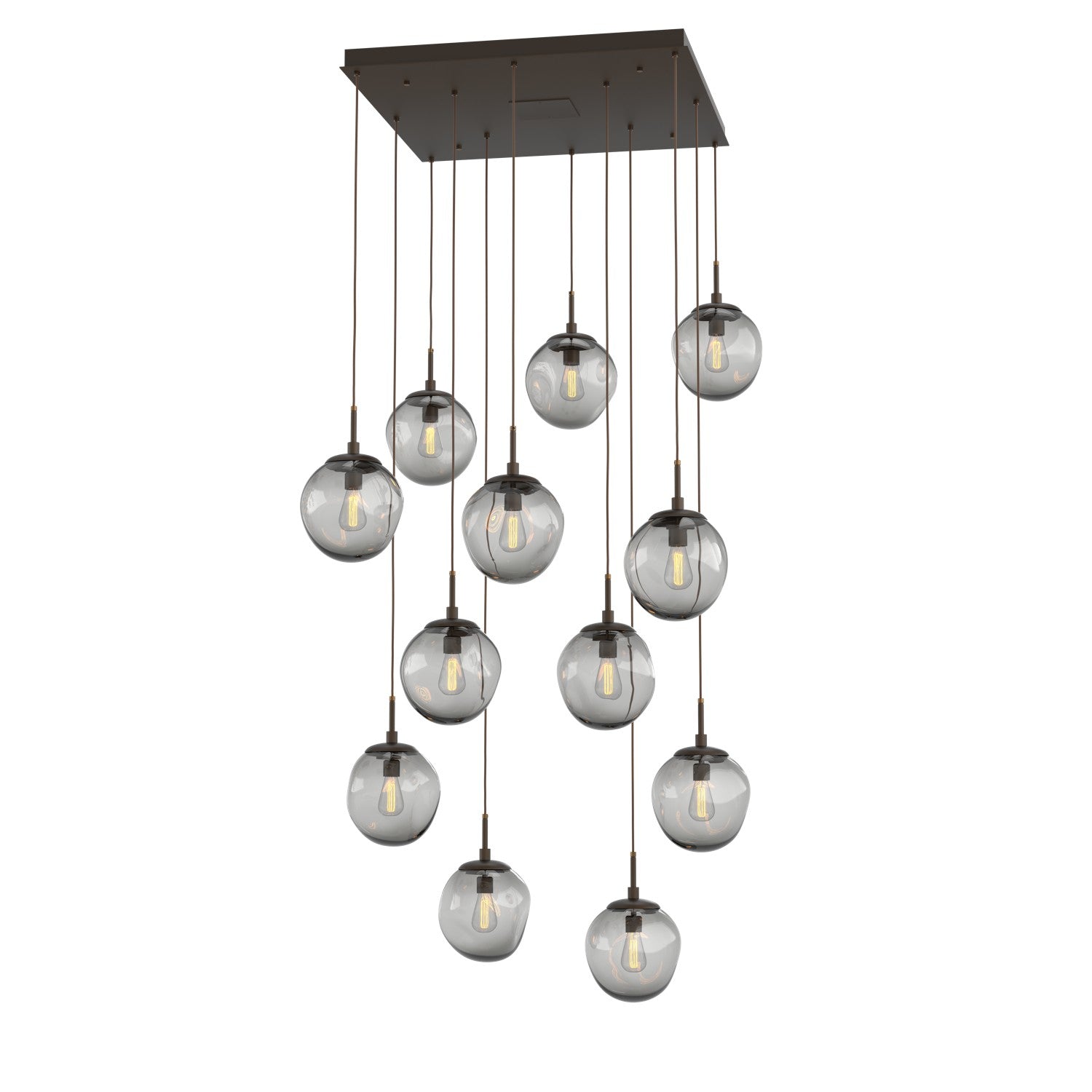 Hammerton Studio - CHB0062-12-FB-S-C01-E2 - 12 Light Pendant - Aster - Flat Bronze