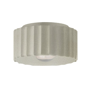 Justice Designs - CER-6185W-CRK - One Light Outdoor Flush Mount - Radiance - White Crackle