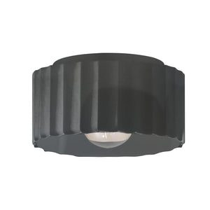 Justice Designs - CER-6185W-GRY - One Light Outdoor Flush Mount - Radiance - Gloss Grey