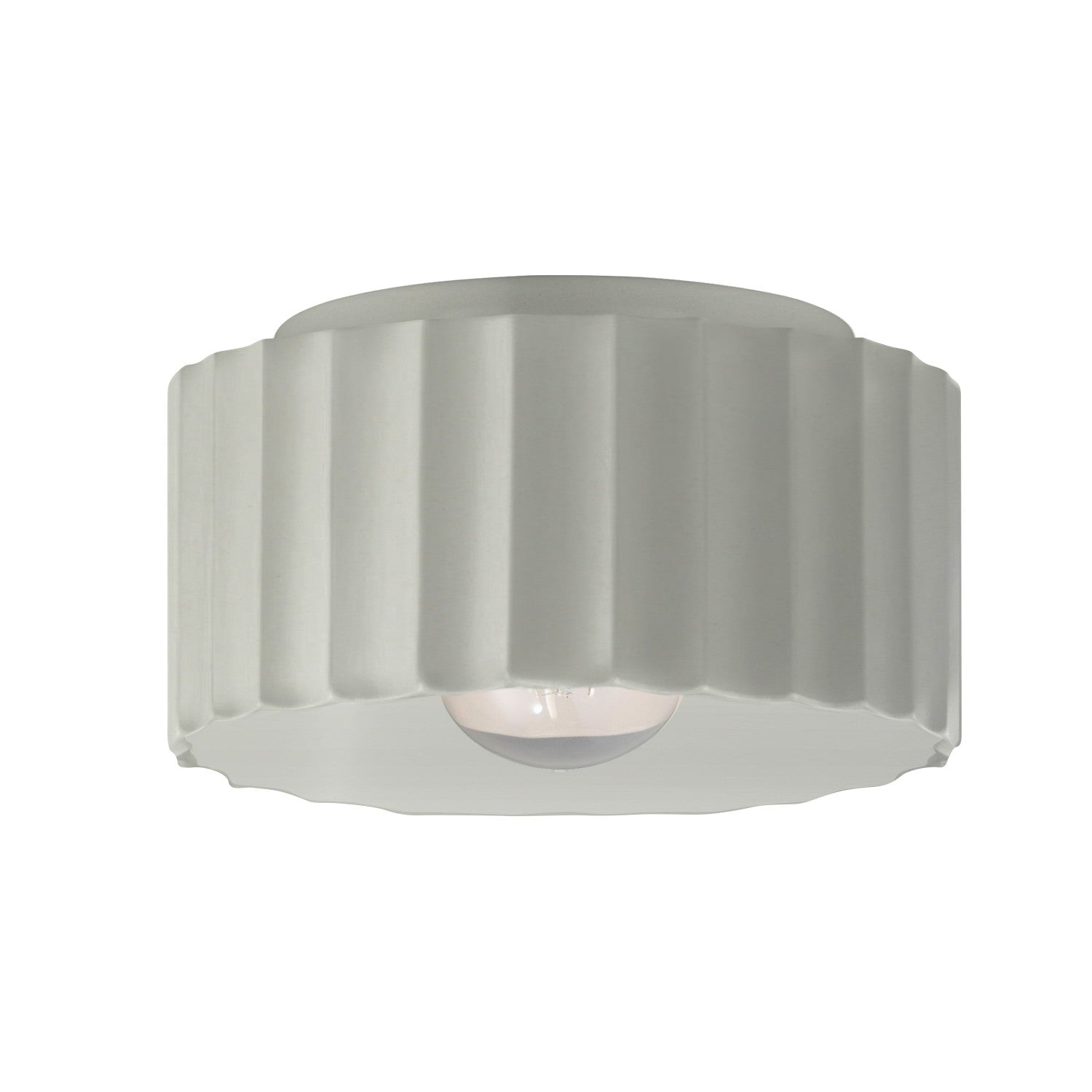 Justice Designs - CER-6185W-MAT - One Light Outdoor Flush Mount - Radiance - Matte White