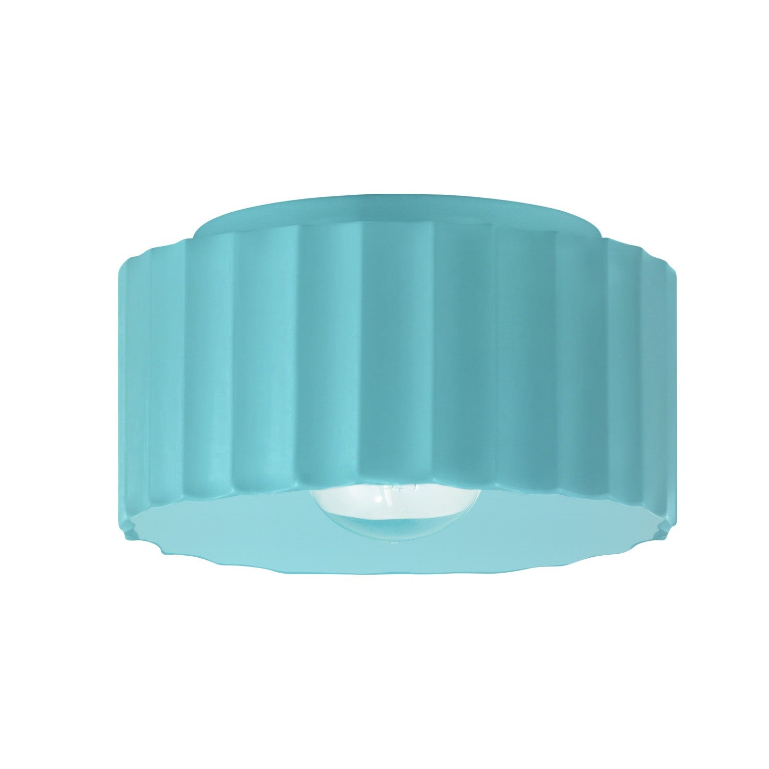 Justice Designs - CER-6185W-RFPL - One Light Outdoor Flush Mount - Radiance - Reflecting Pool