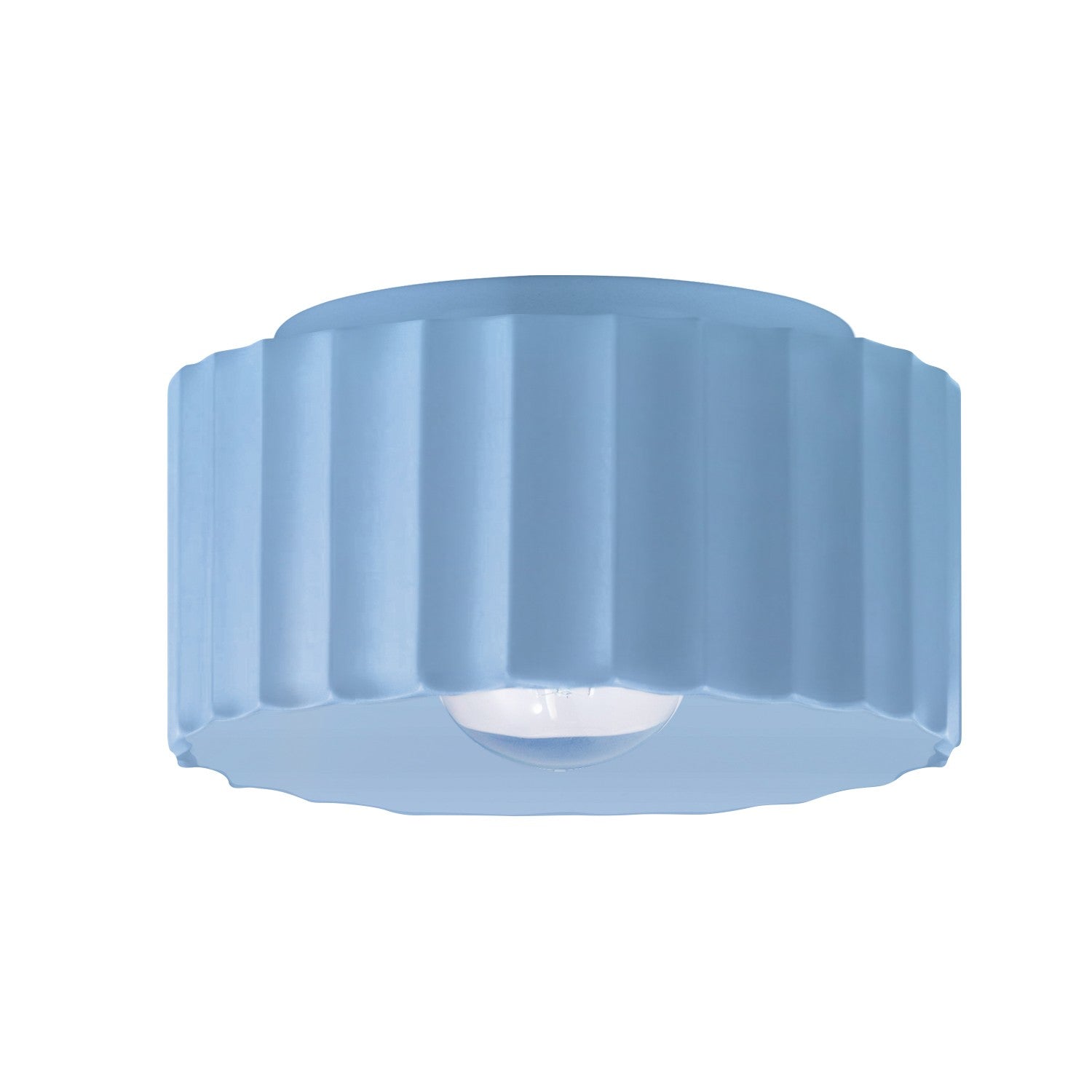 Justice Designs - CER-6185W-SKBL - One Light Outdoor Flush Mount - Radiance - Sky Blue