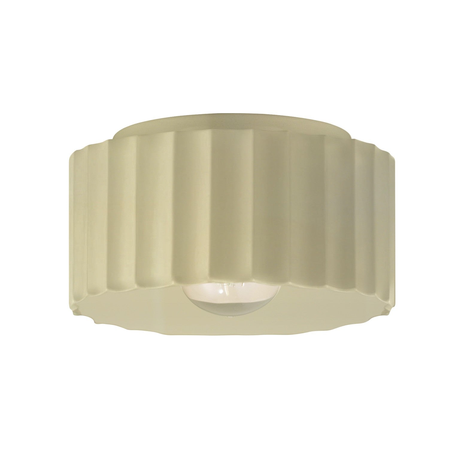 Justice Designs - CER-6185W-VAN - One Light Outdoor Flush Mount - Radiance - Vanilla (Gloss)