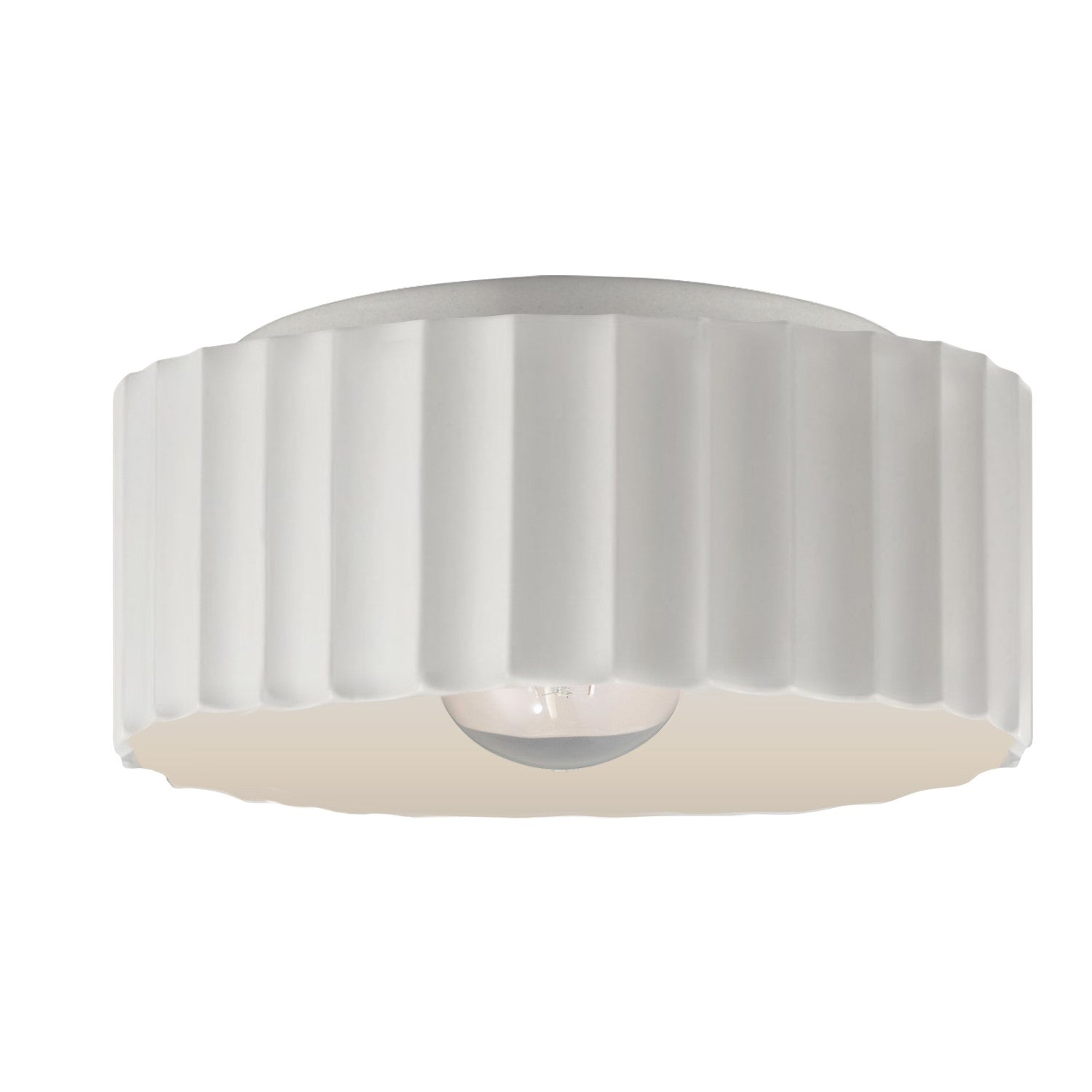 Justice Designs - CER-6187W-BIS - One Light Outdoor Flush Mount - Radiance - Bisque