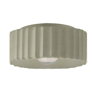 Justice Designs - CER-6187W-CKC - One Light Outdoor Flush Mount - Radiance - Celadon Green Crackle