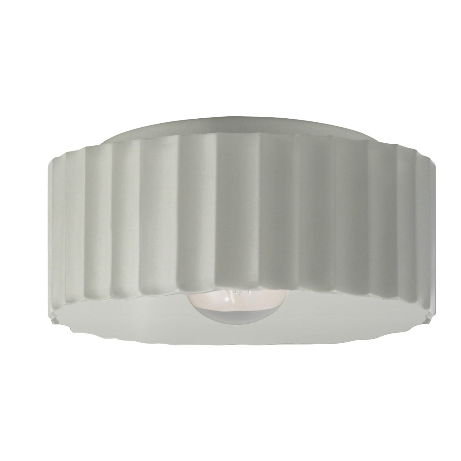 Justice Designs - CER-6187W-MAT - One Light Outdoor Flush Mount - Radiance - Matte White