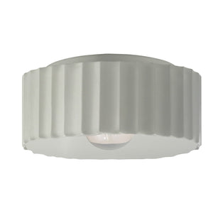 Justice Designs - CER-6187W-MAT - One Light Outdoor Flush Mount - Radiance - Matte White