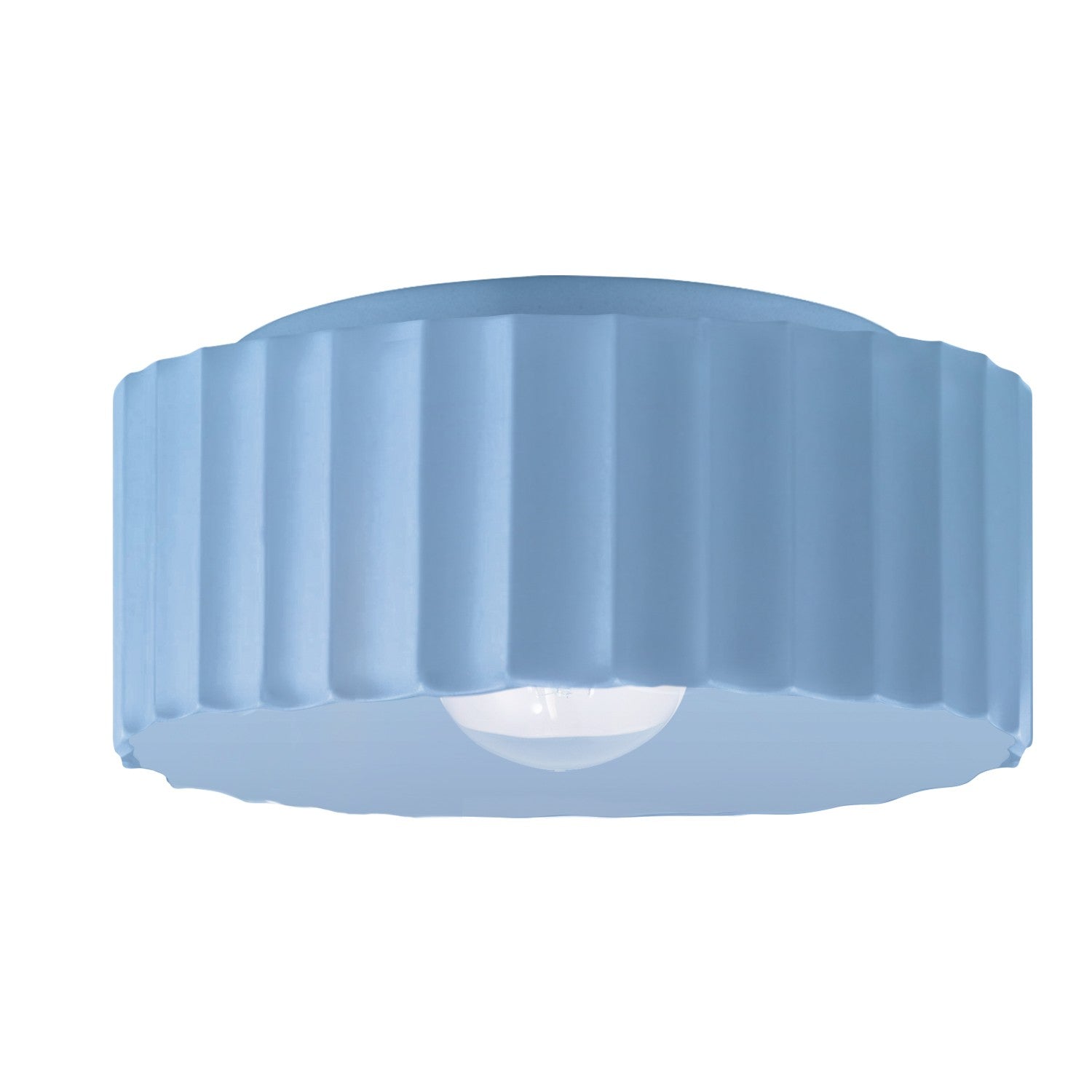 Justice Designs - CER-6187W-SKBL - One Light Outdoor Flush Mount - Radiance - Sky Blue