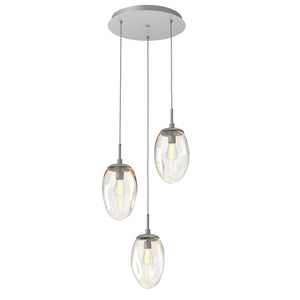 Hammerton Studio - CHB0063-03-CS-A-C01-E2 - Three Light Pendant - Meteo - Classic Silver