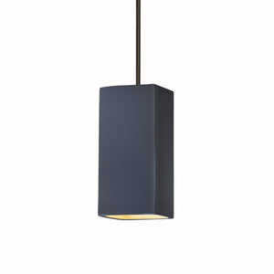 Justice Designs - CER-6210-MDMT-MBLK-RIGID - One Light Pendant - Radiance - Midnight Sky with Matte White