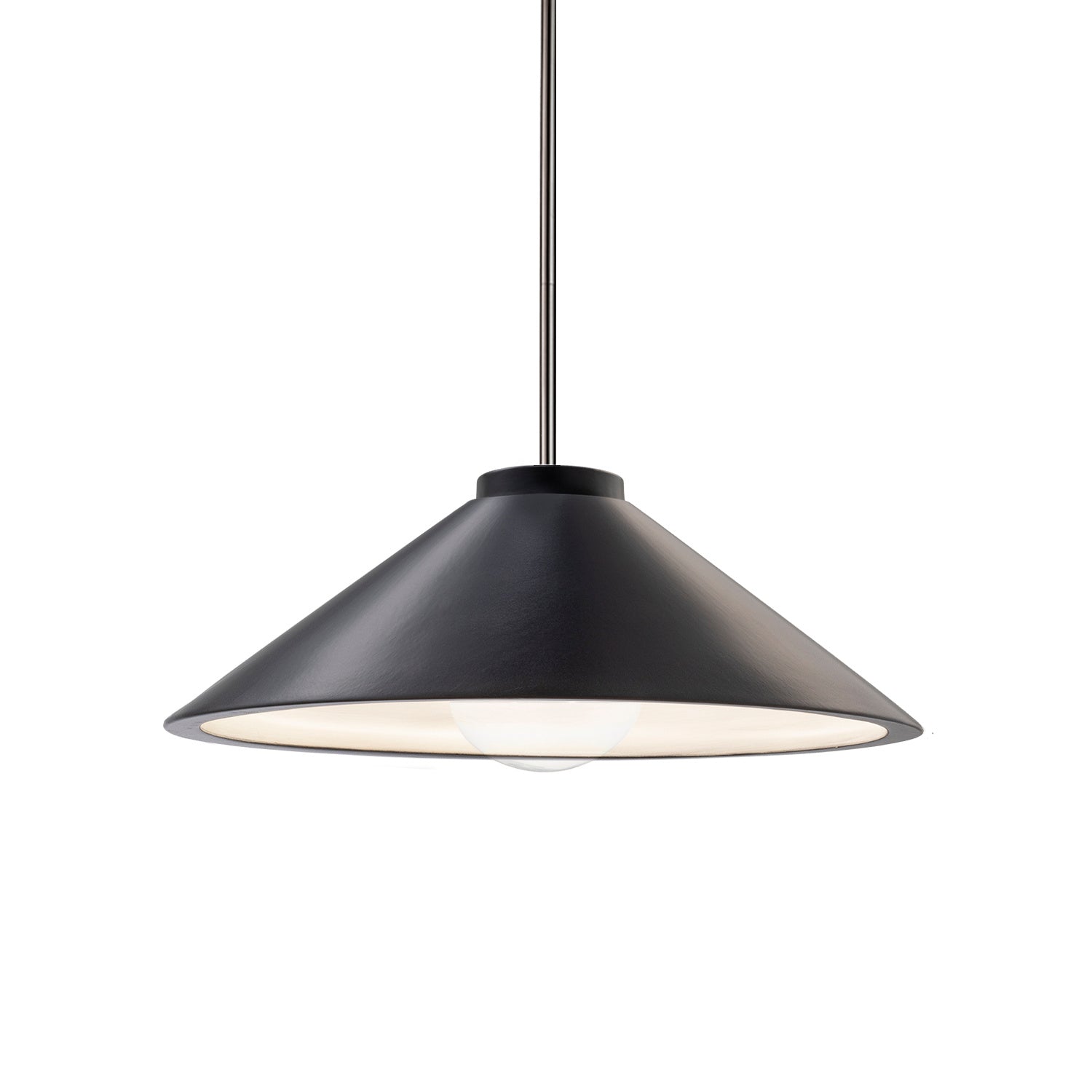 Justice Designs - CER-6240-CRB-NCKL-RIGID - One Light Pendant - Radiance - Carbon - Matte Black