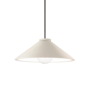 Justice Designs - CER-6240-MAT-NCKL-RIGID - One Light Pendant - Radiance - Matte White