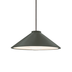 Justice Designs - CER-6240-PWGN-NCKL-RIGID - One Light Pendant - Radiance - Pewter Green