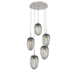 Hammerton Studio - CHB0063-05-BS-S-C01-E2 - Five Light Pendant - Meteo - Beige Silver