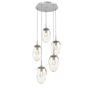 Hammerton Studio - CHB0063-05-CS-A-C01-E2 - Five Light Pendant - Meteo - Classic Silver