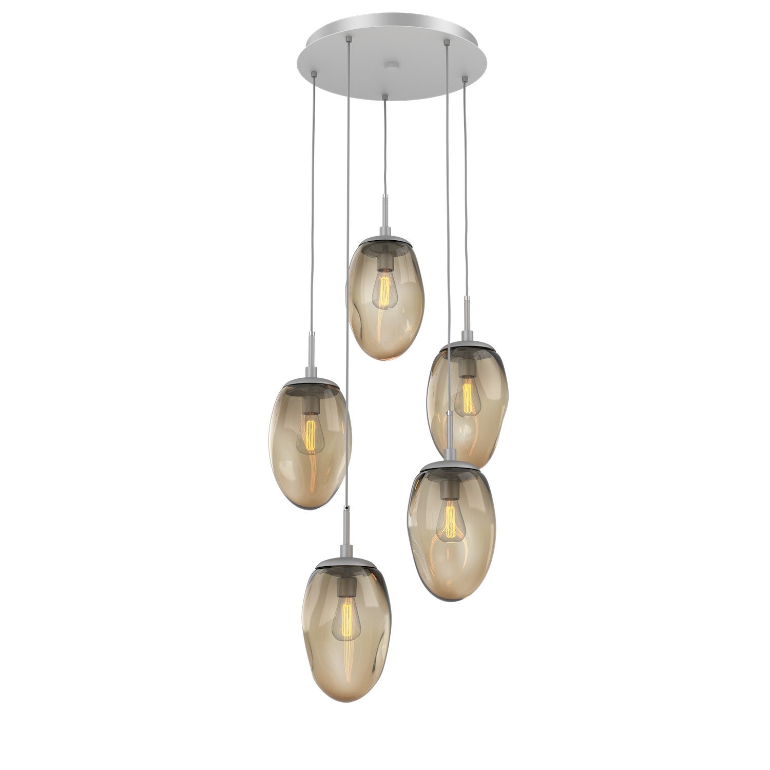 Hammerton Studio - CHB0063-05-CS-B-C01-E2 - Five Light Pendant - Meteo - Classic Silver