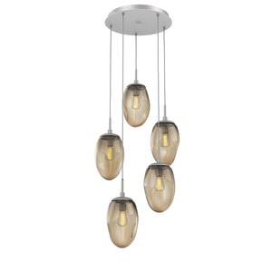 Hammerton Studio - CHB0063-05-CS-B-C01-E2 - Five Light Pendant - Meteo - Classic Silver