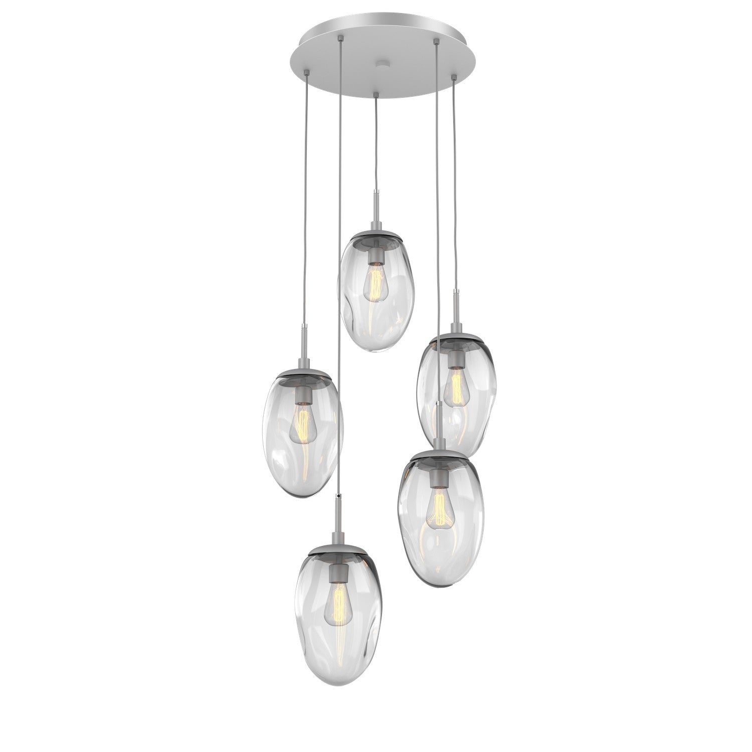 Hammerton Studio - CHB0063-05-CS-C-C01-E2 - Five Light Pendant - Meteo - Classic Silver