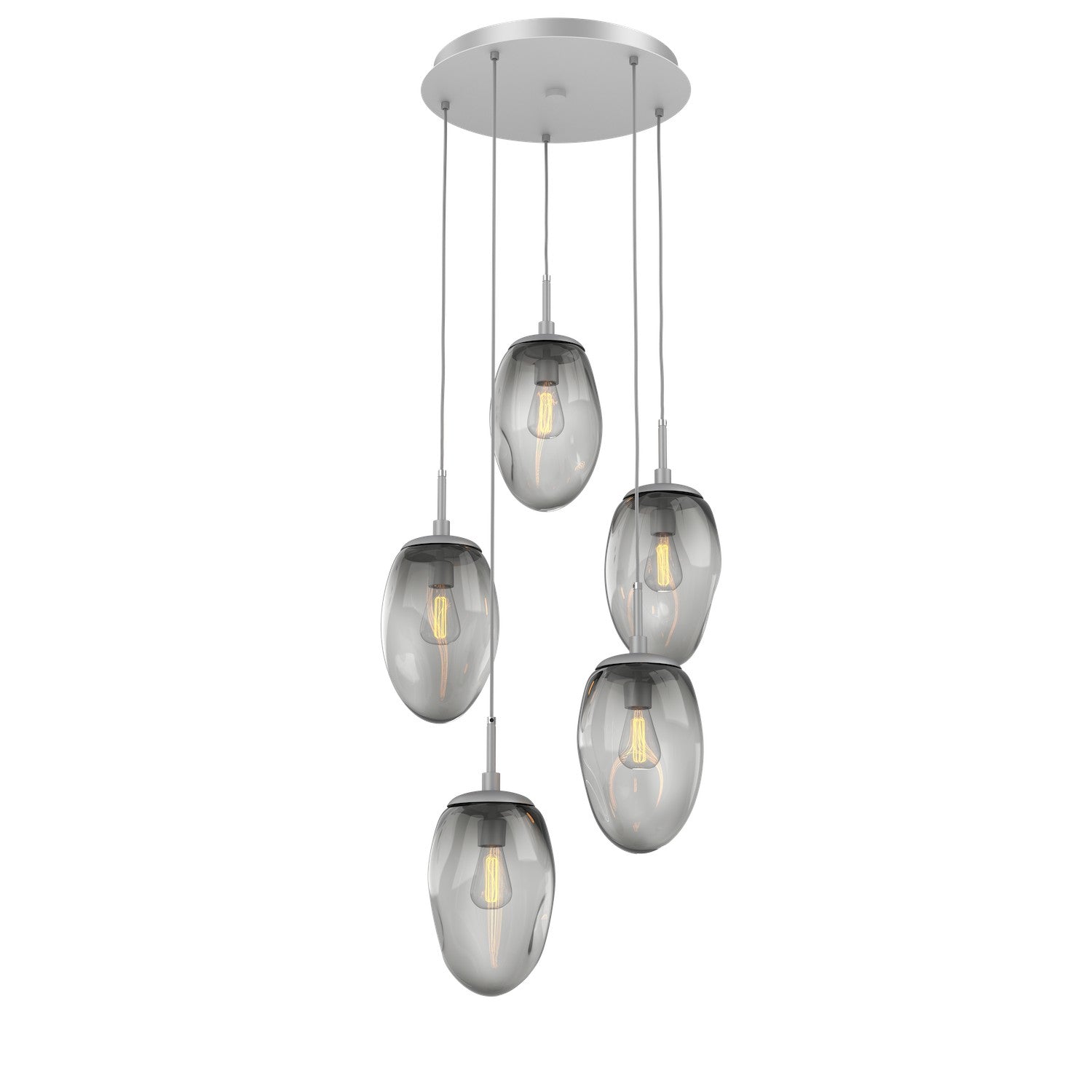 Hammerton Studio - CHB0063-05-CS-S-C01-E2 - Five Light Pendant - Meteo - Classic Silver