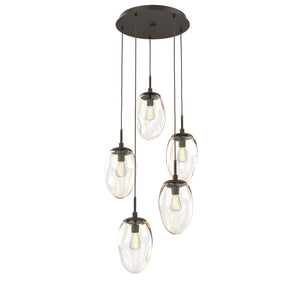 Hammerton Studio - CHB0063-05-FB-A-C01-E2 - Five Light Pendant - Meteo - Flat Bronze