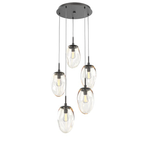 Hammerton Studio - CHB0063-05-GP-A-C01-E2 - Five Light Pendant - Meteo - Graphite