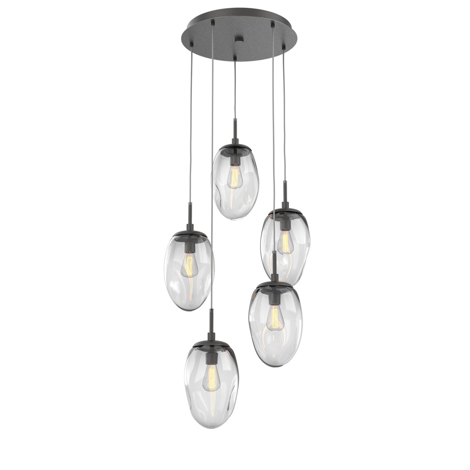 Hammerton Studio - CHB0063-05-GP-C-C01-E2 - Five Light Pendant - Meteo - Graphite