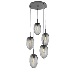 Hammerton Studio - CHB0063-05-GP-S-C01-E2 - Five Light Pendant - Meteo - Graphite