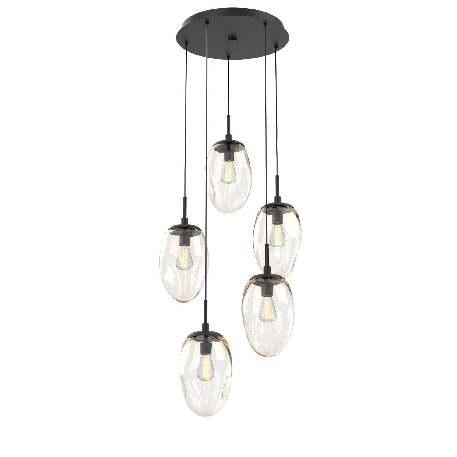 Hammerton Studio - CHB0063-05-MB-A-C01-E2 - Five Light Pendant - Meteo - Matte Black