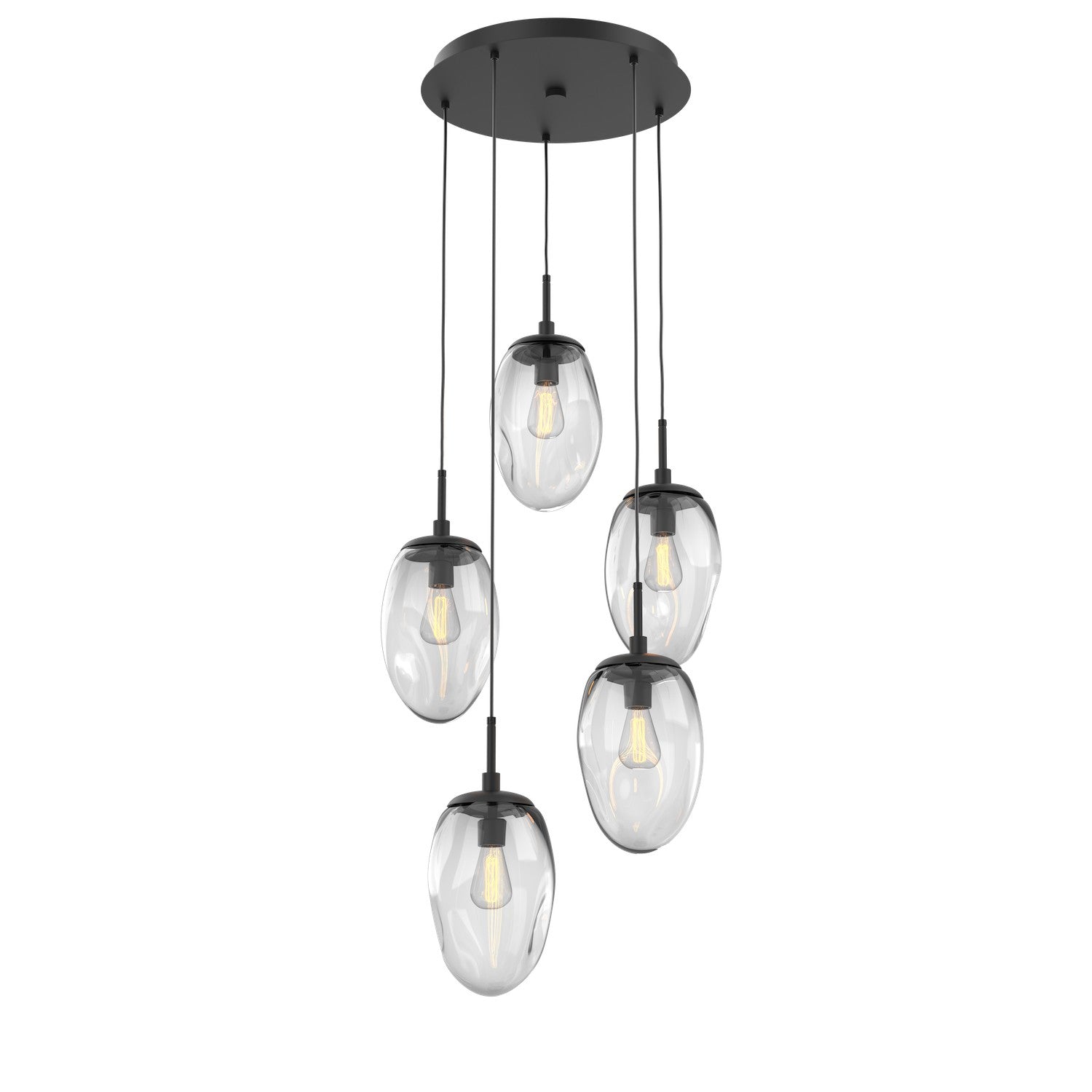 Hammerton Studio - CHB0063-05-MB-C-C01-E2 - Five Light Pendant - Meteo - Matte Black