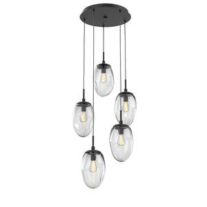 Hammerton Studio - CHB0063-05-MB-C-C01-E2 - Five Light Pendant - Meteo - Matte Black