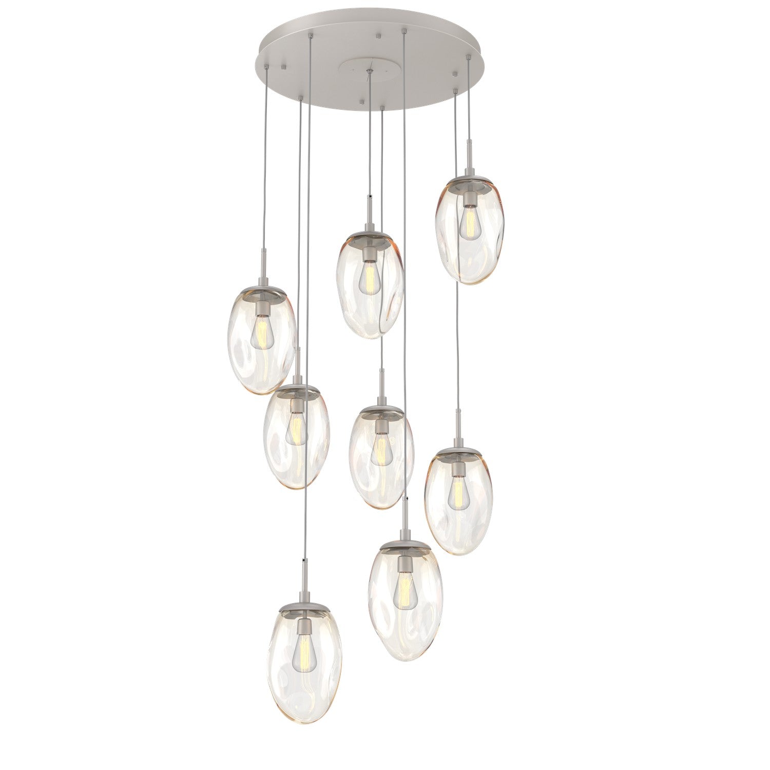 Hammerton Studio - CHB0063-08-BS-A-C01-E2 - Eight Light Pendant - Meteo - Beige Silver