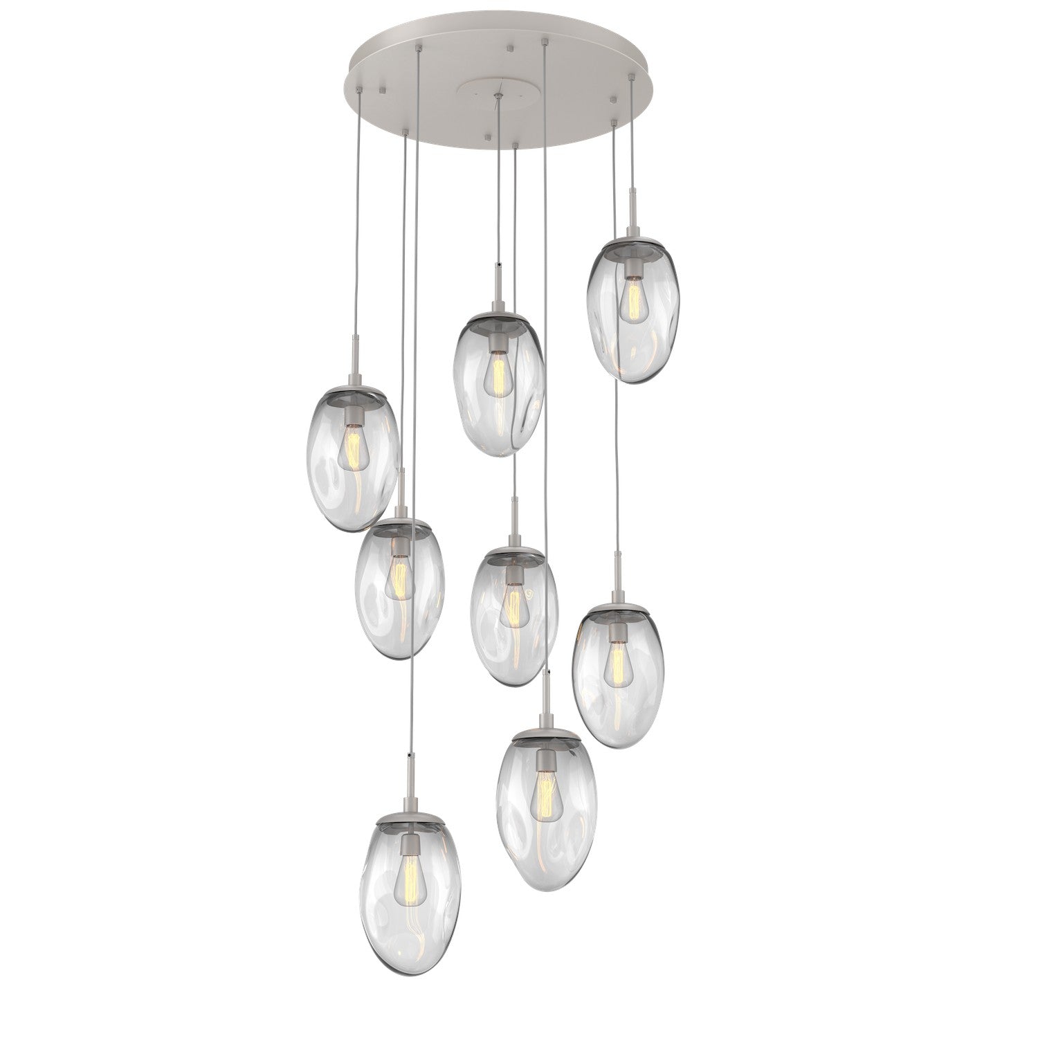 Hammerton Studio - CHB0063-08-BS-C-C01-E2 - Eight Light Pendant - Meteo - Beige Silver