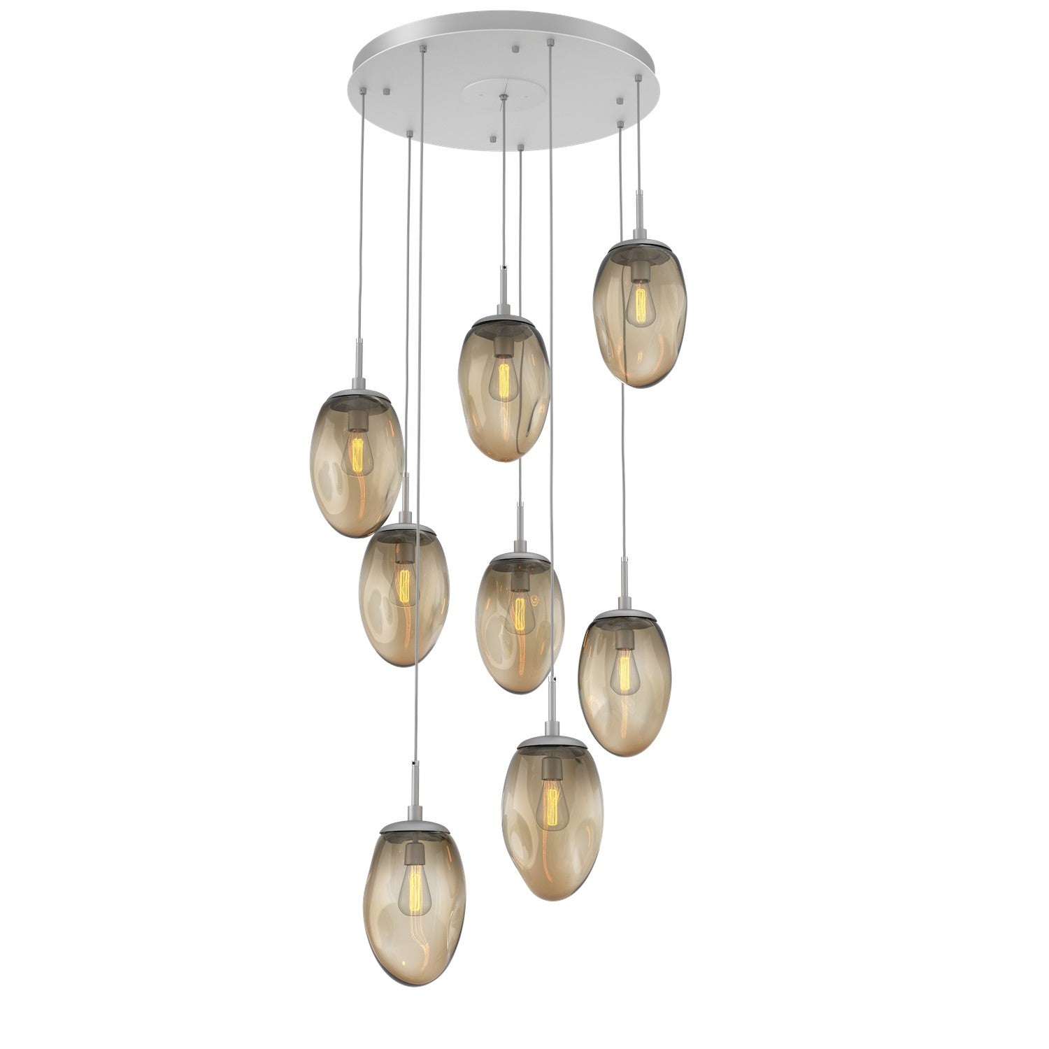 Hammerton Studio - CHB0063-08-CS-B-C01-E2 - Eight Light Pendant - Meteo - Classic Silver