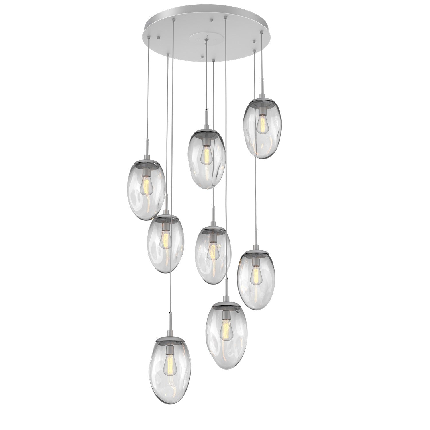 Hammerton Studio - CHB0063-08-CS-C-C01-E2 - Eight Light Pendant - Meteo - Classic Silver