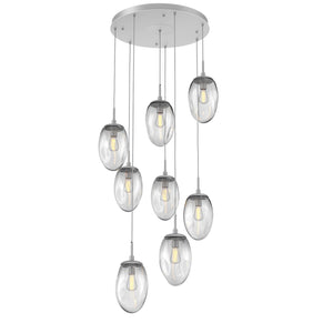 Hammerton Studio - CHB0063-08-CS-C-C01-E2 - Eight Light Pendant - Meteo - Classic Silver