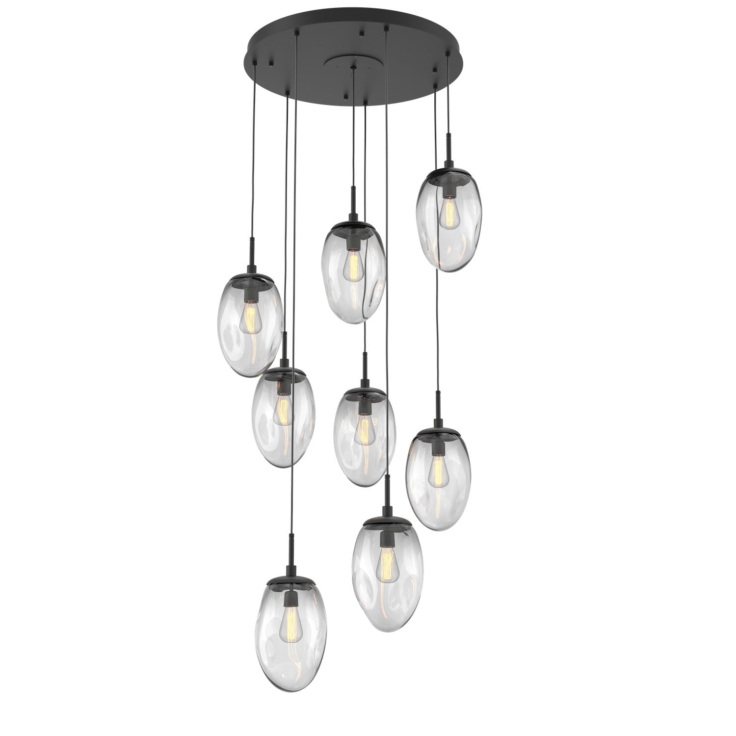 Hammerton Studio - CHB0063-08-MB-C-C01-E2 - Eight Light Pendant - Meteo - Matte Black