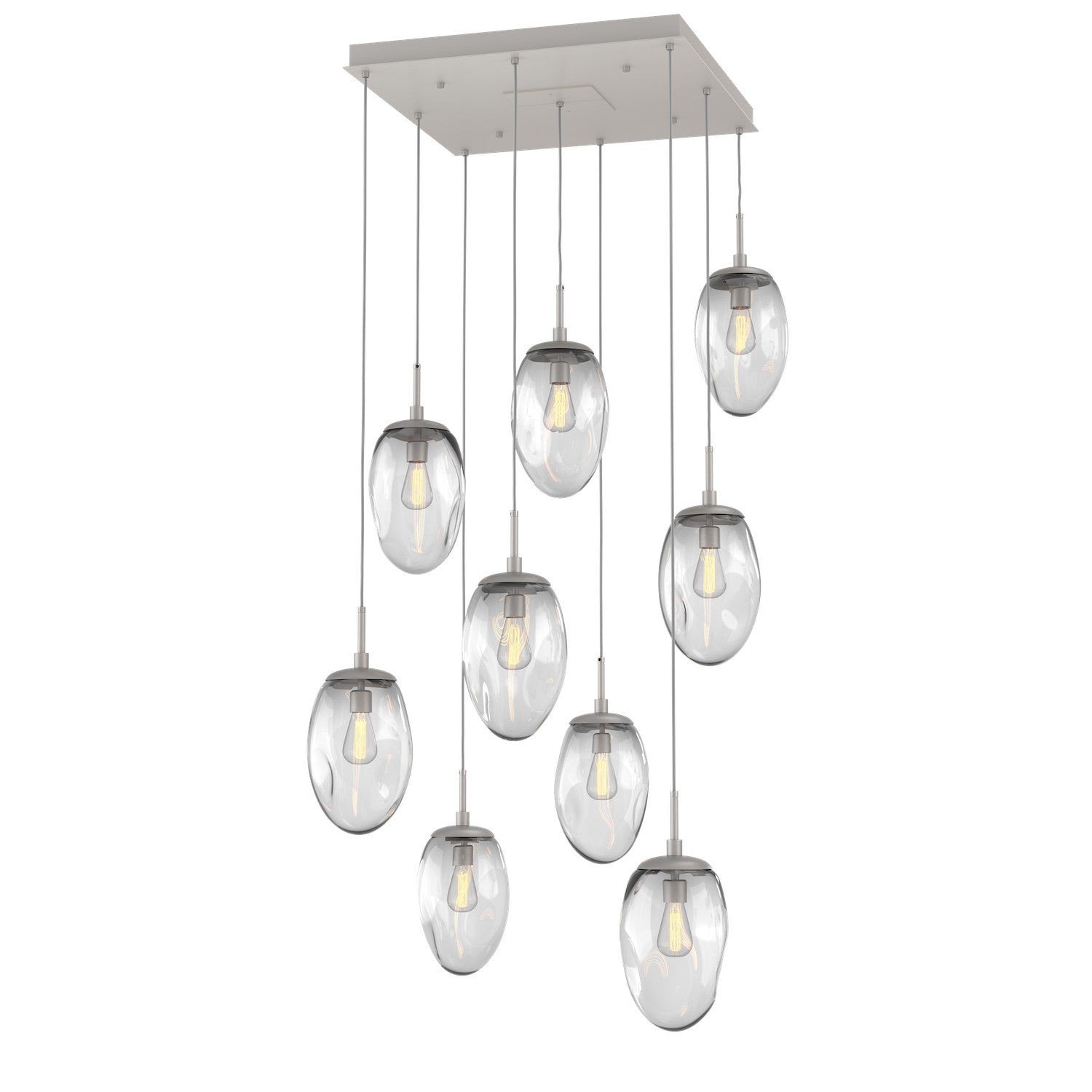 Hammerton Studio - CHB0063-09-BS-C-C01-E2 - Nine Light Pendant - Meteo - Beige Silver